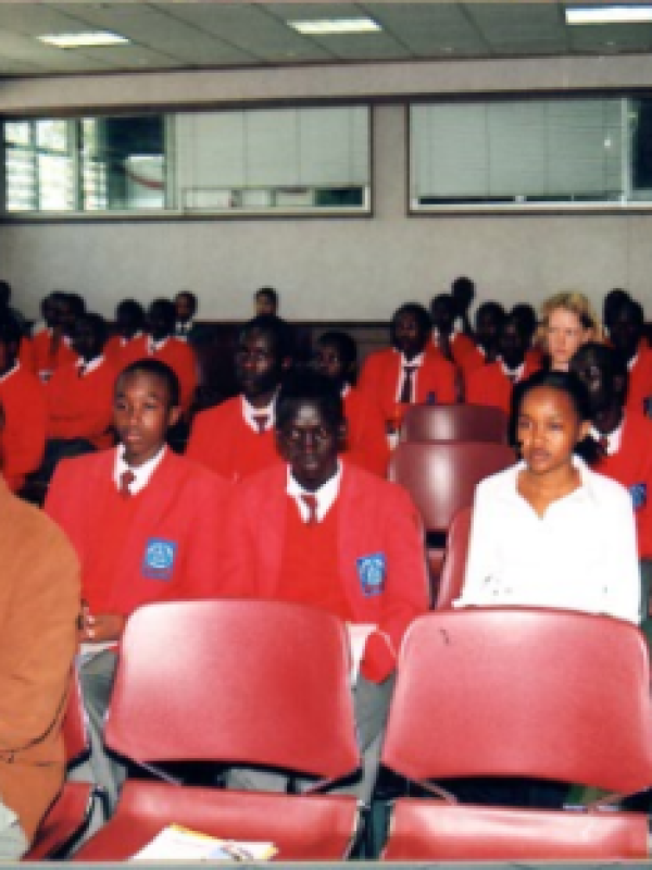 Students follow a workshop